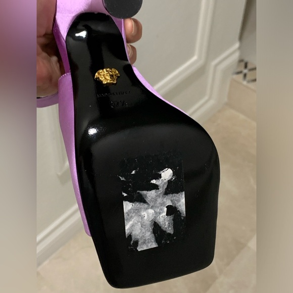 Versace Frame Slingback Sandal Size 37.5 - Picture 11 of 12